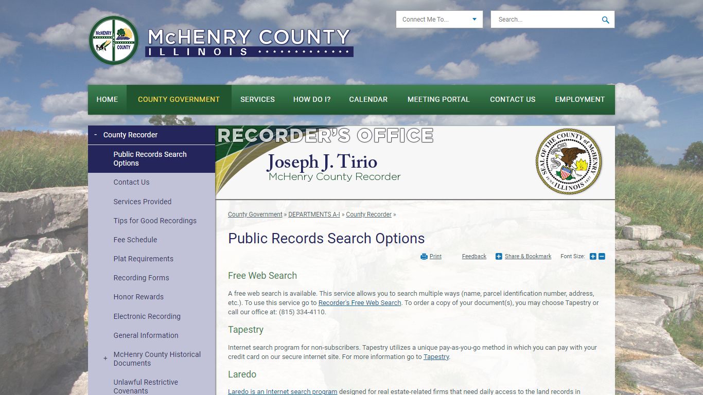 Public Records Search Options | McHenry County, IL